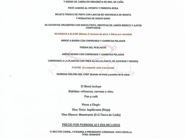 A Banda Restaurante Menus Navidad 2026-2027